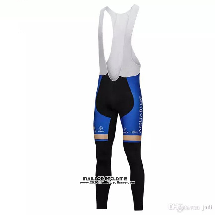 2018 Maillot Ciclismo Aqua Bleue Sport Bleu Manches Longues et Cuissard